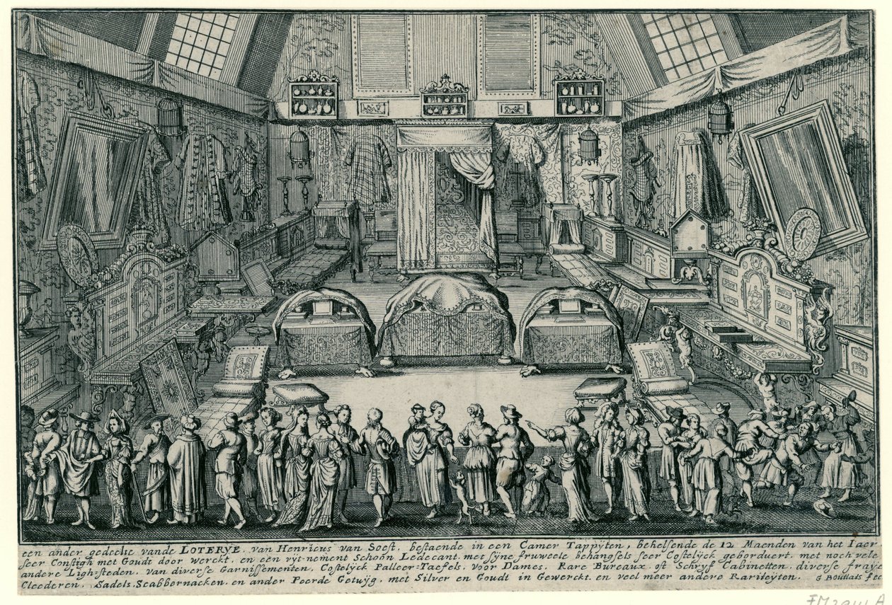 Henricus van Soests lotteri i Antwerpen av Gaspar Bouttats