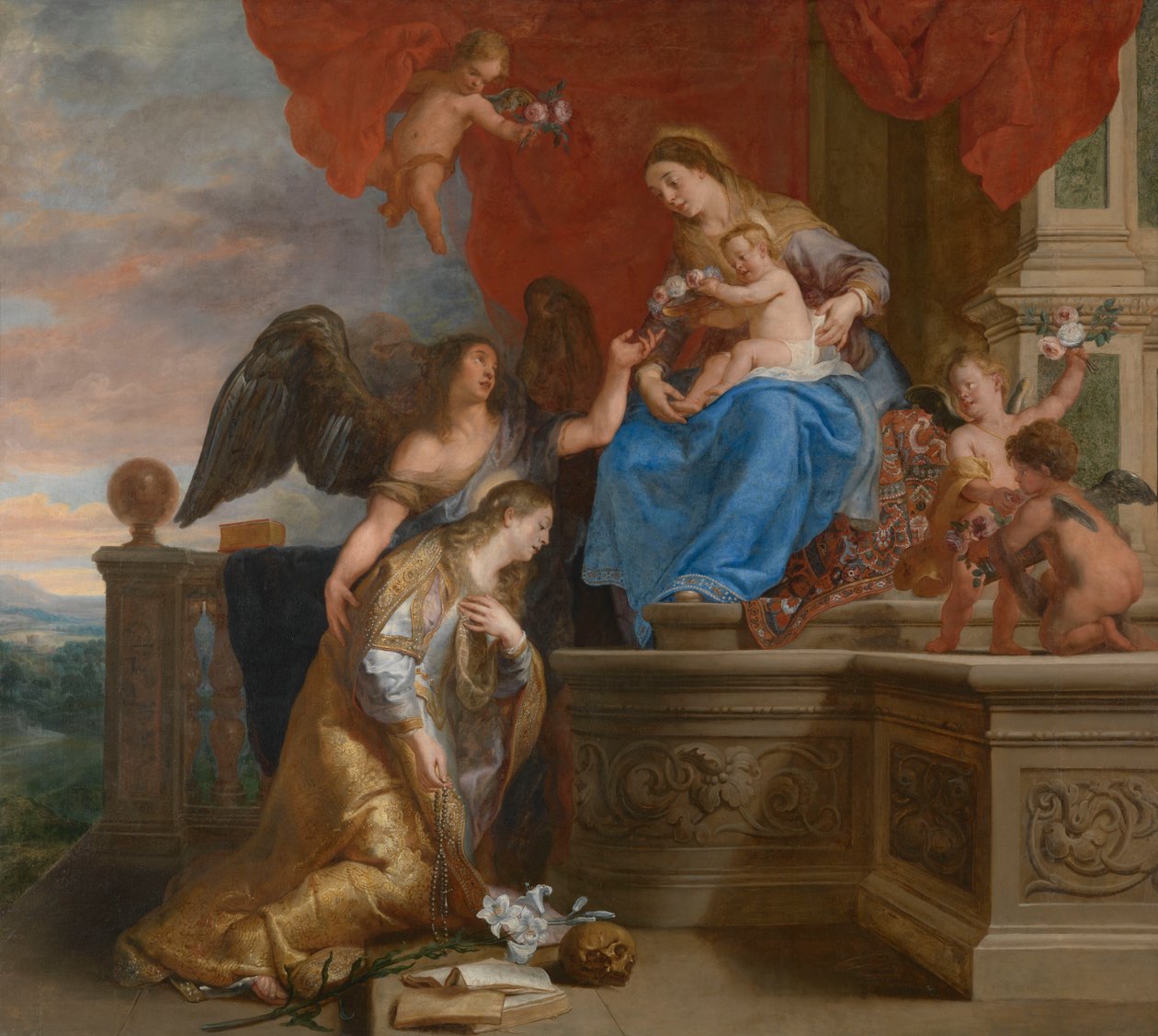 Die Krönung der heiligen Rosalia av Gaspar De Crayer
