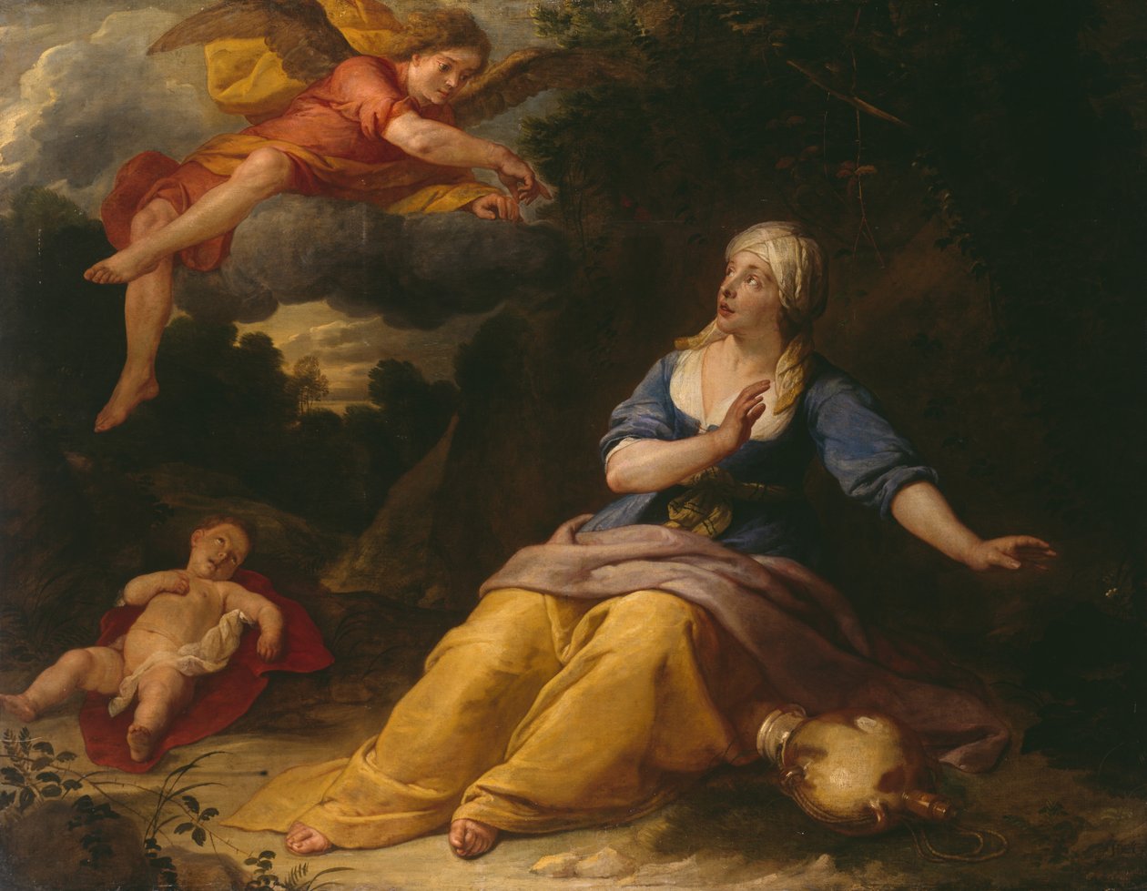 Hagar i öknen av Gaspar De Crayer