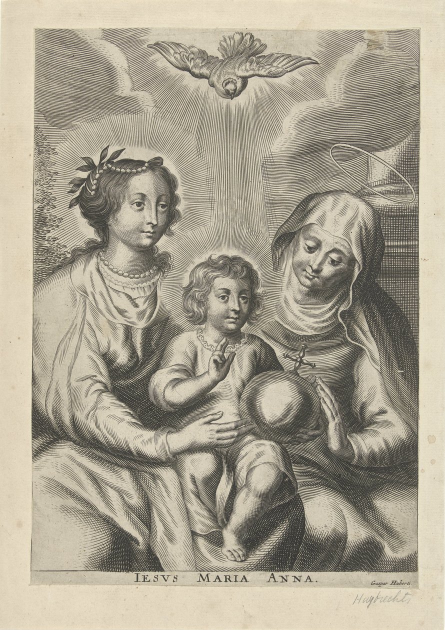 Anna i tre Iesus Maria Anna (titel på objekt) av Gaspar Huybrechts