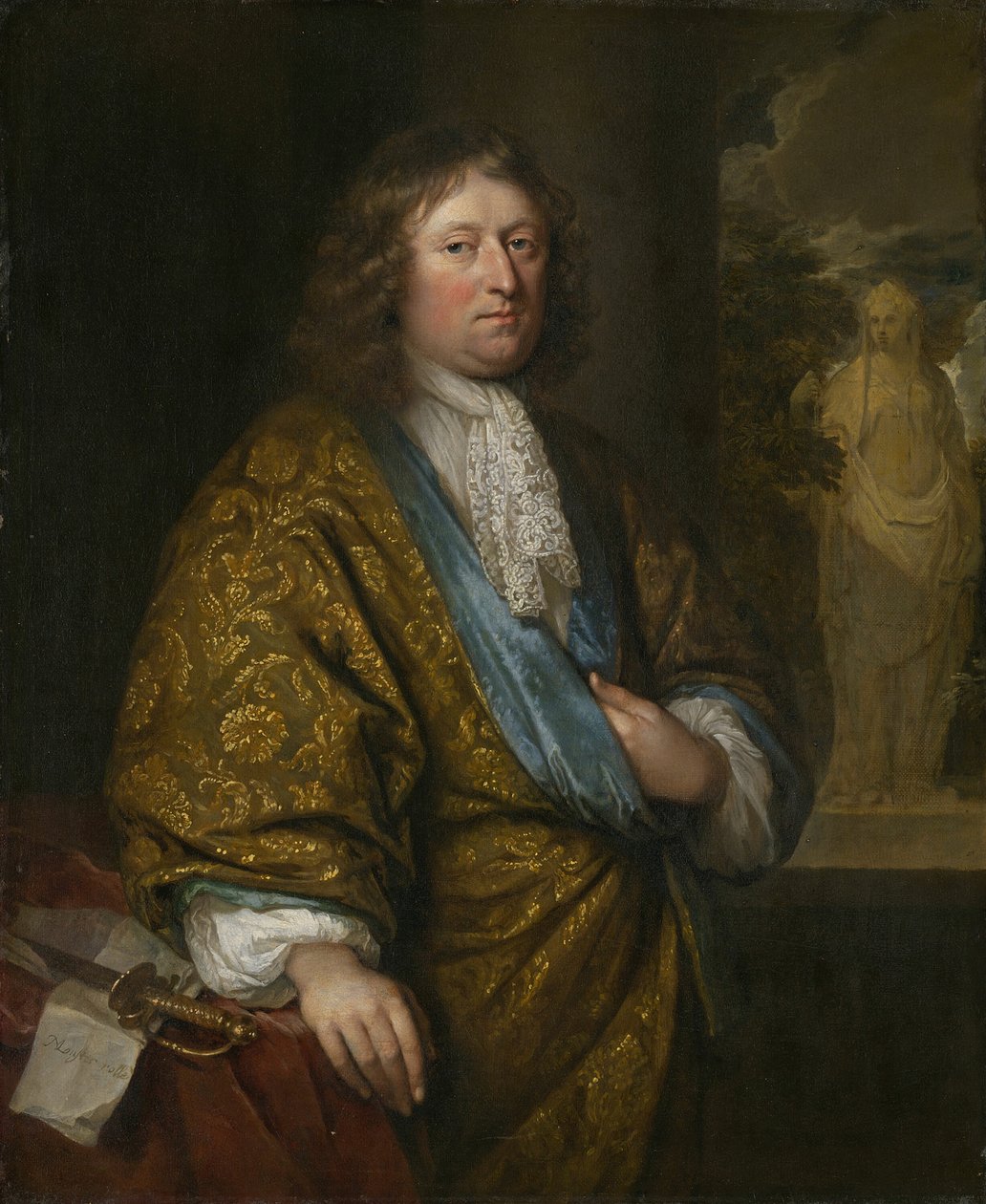 Porträtt av en gentleman, 1680. av Gaspar Netscher