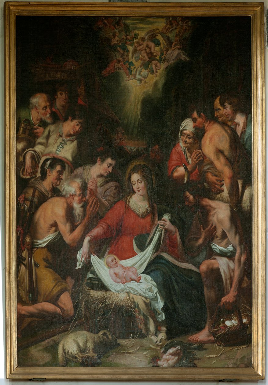 Tillbedjan av herdarna, skola av G. De Craeyer av Gaspar de (after) Crayer