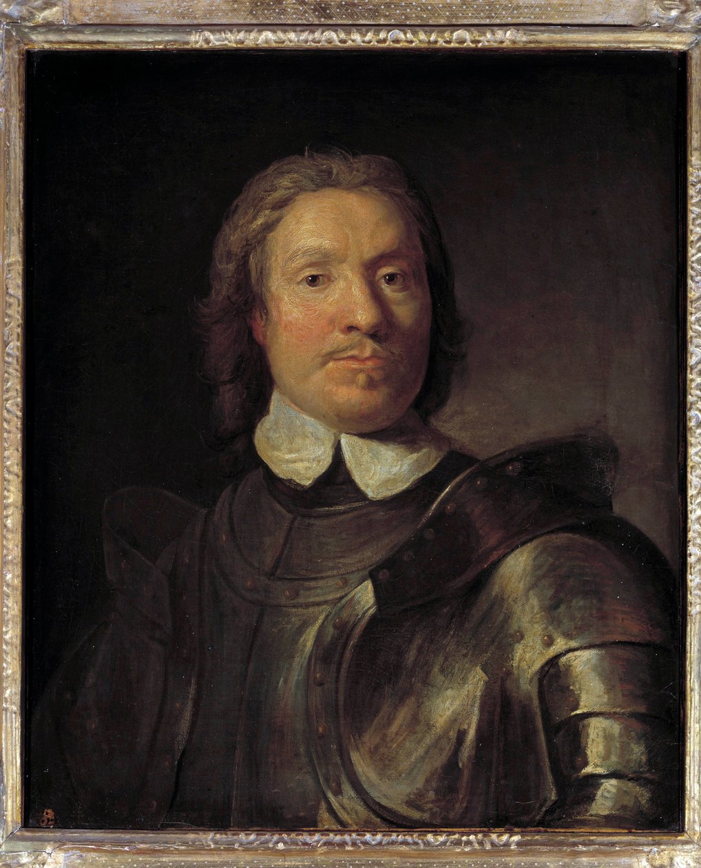 Porträtt av Olivier Cromwell (1599-1658), Lord Protector of England Oliver Cromwell deltog i den första engelska revolutionen (1641-1649) Målning av Gaspard de Crayer (1584-1669) Sön. 0,67x0,58 m. av Gaspar de (after) Crayer