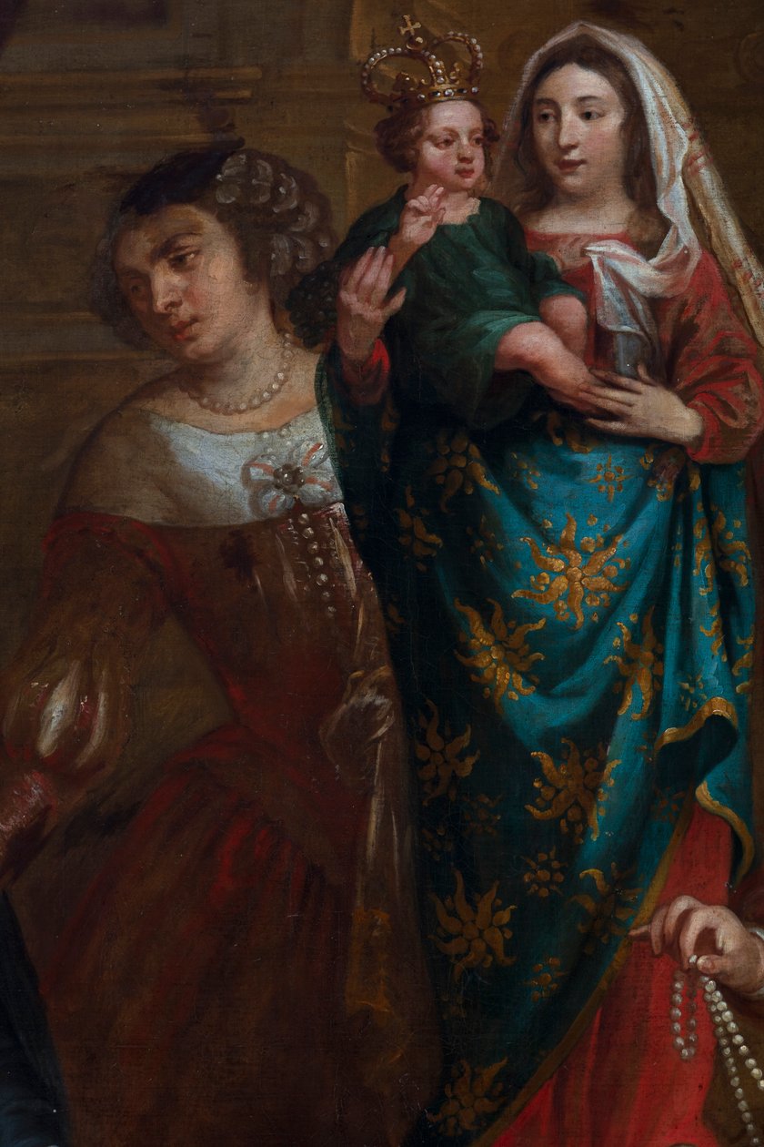 Ärkehertiginnan Isabella av Spanien, som ger sina juveler till basilikan St Martin i Halle av Gaspar De Crayer