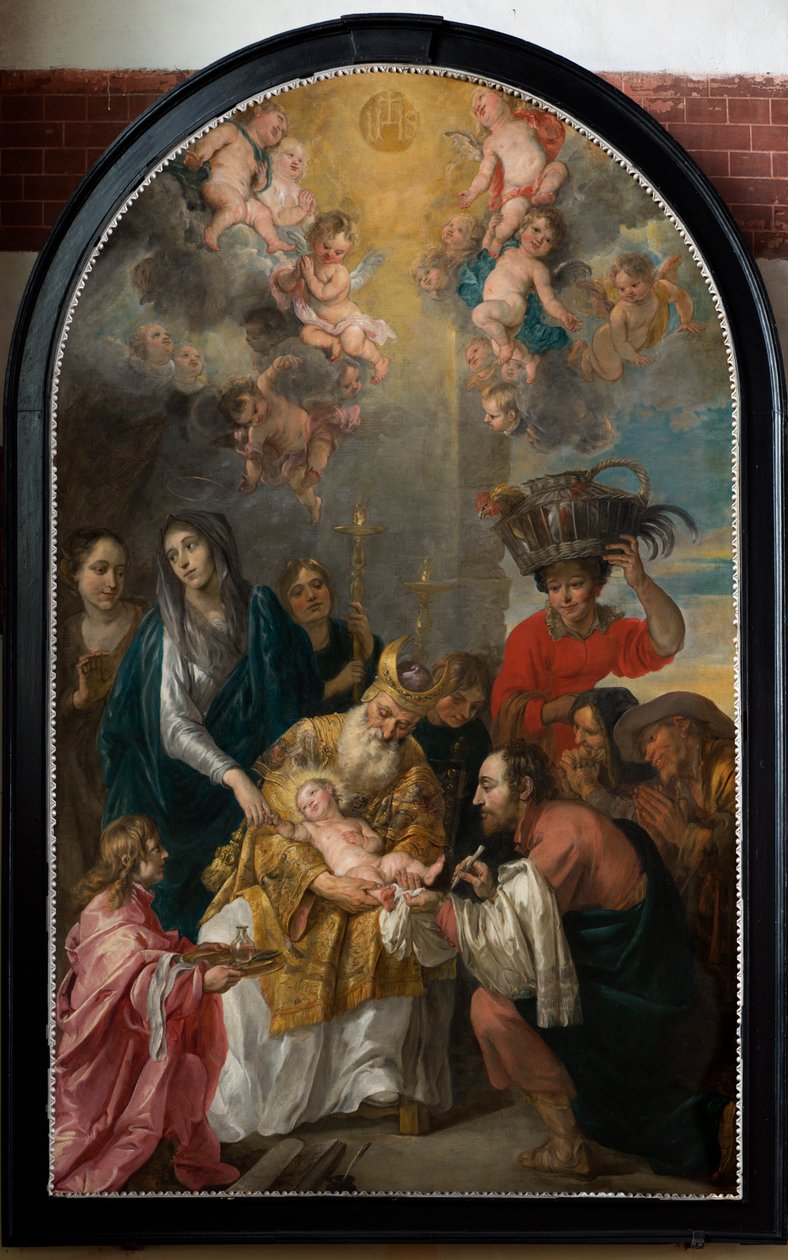 Församlingskyrka (Saint Andrews Parish Church). Interiör. målning. Omskärelse. av Gaspar De Crayer