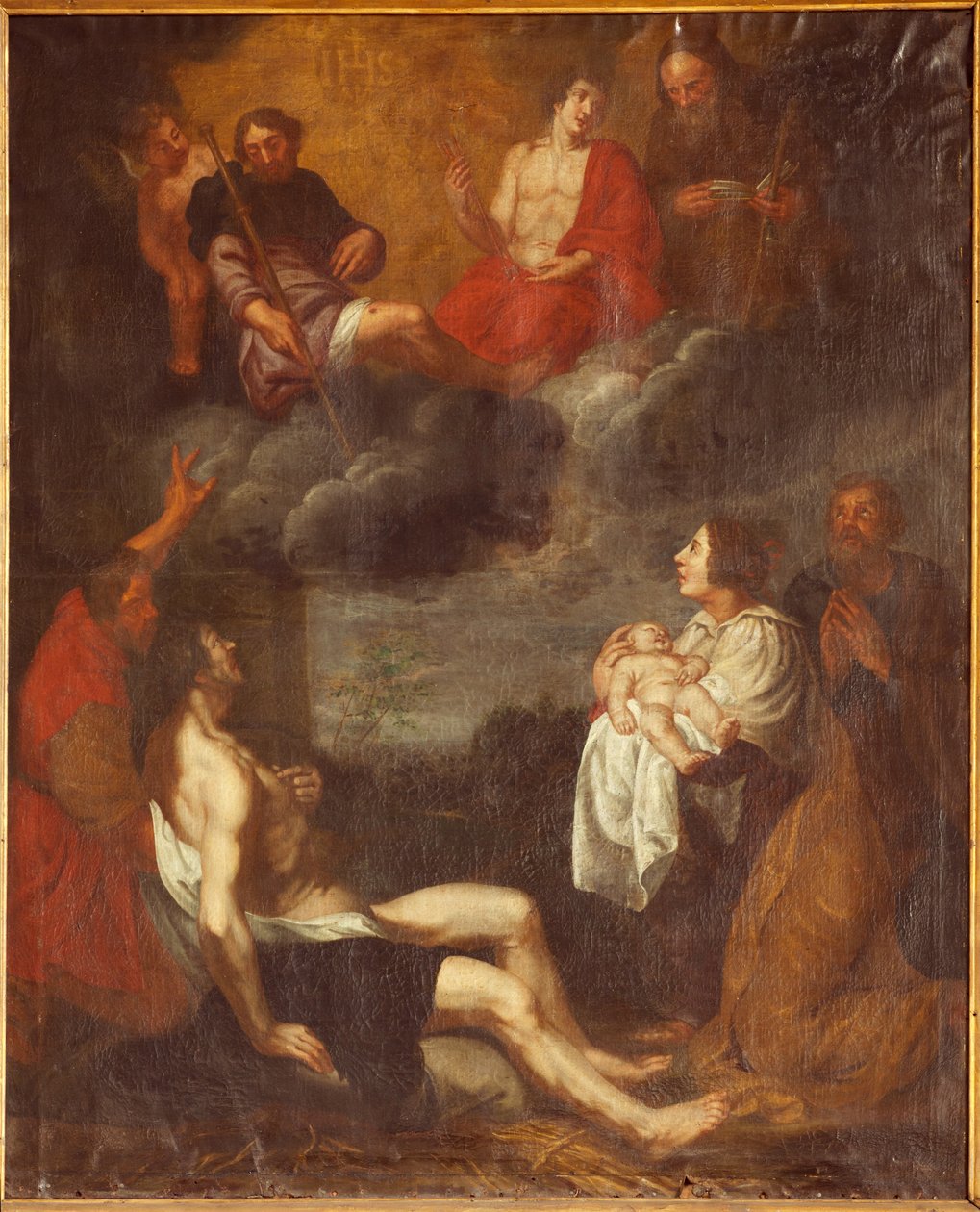 Sockenkyrka (Sint-Pieterskerk). Interiör. Södra gången. Altaret. Målning. Kristi födelse. Attr. till G De Craeyer. 1600-talet. (målning) av Gaspar De Crayer