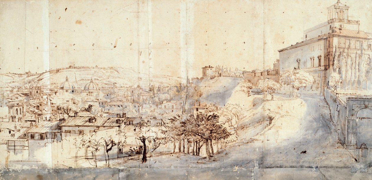 Villa Medici i Rom av Gaspar van Wittel (ca 1652-1736) av Gaspar van Wittel