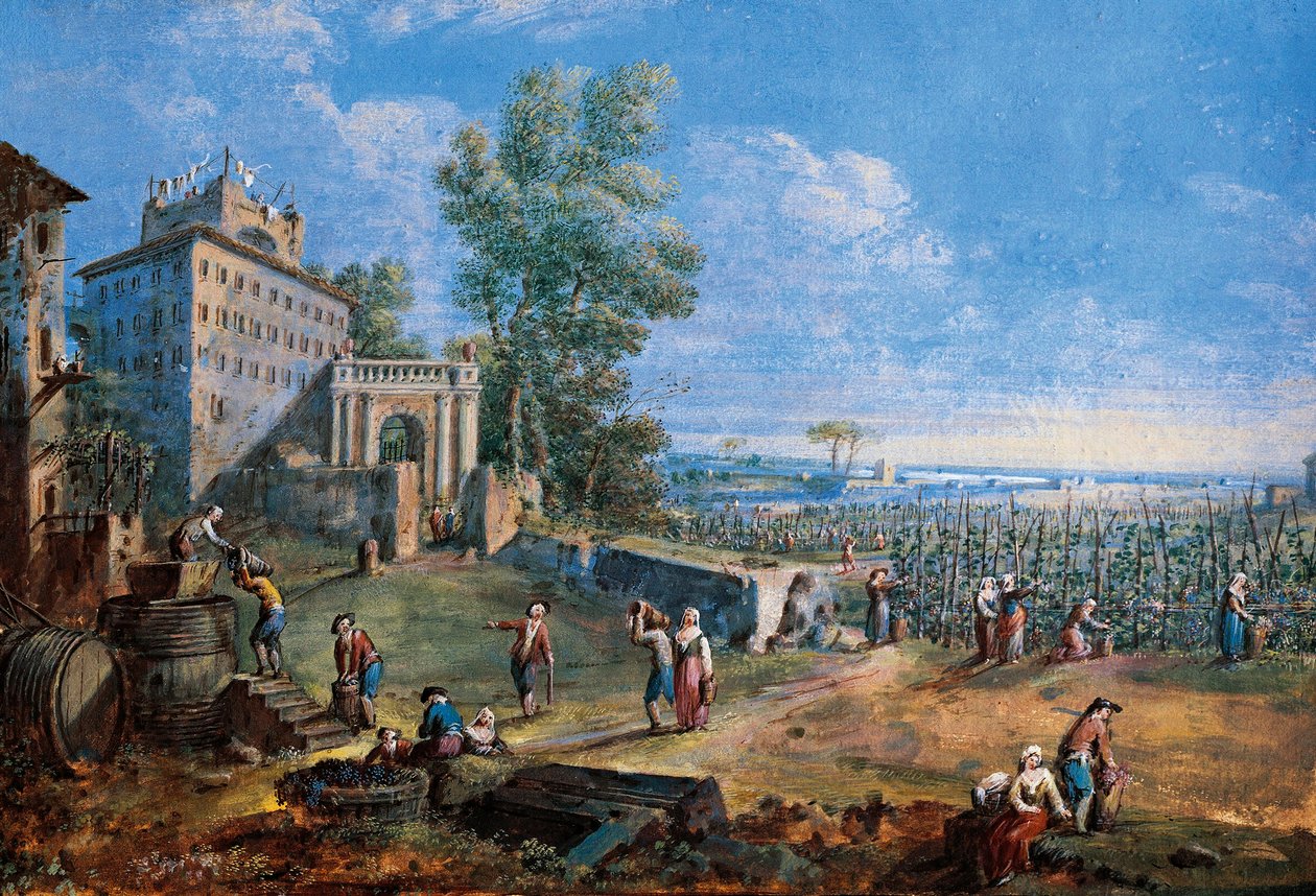 Skördemålningen av Gaspare Vanvitelli (Gaspar van Wittel, Caspar Van Vitelli) (1653-1736) Prato, Museo Civico av Gaspar van Wittel