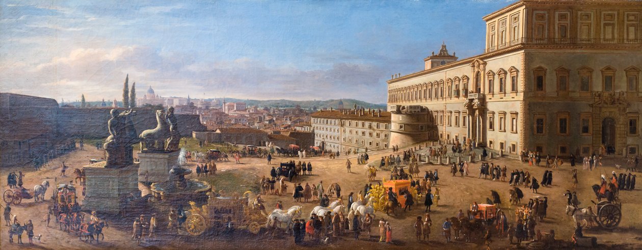 Utsikt över Rom från Quirinal-torget av Gaspar van (1653 1736) Wittel