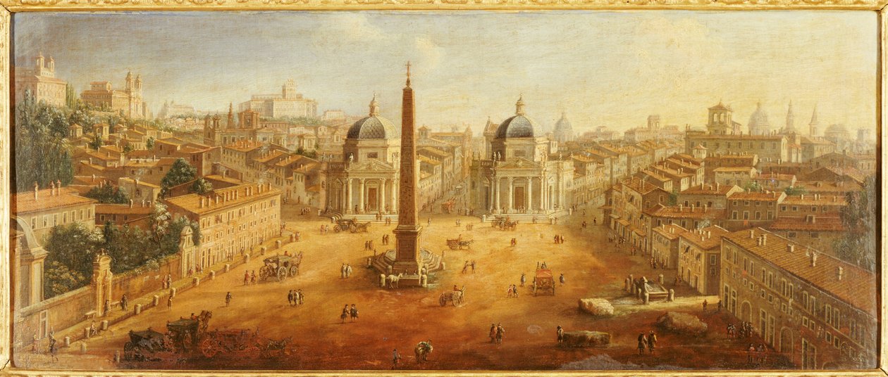 Piazza del Popolo, Rom av Gaspar van Wittel