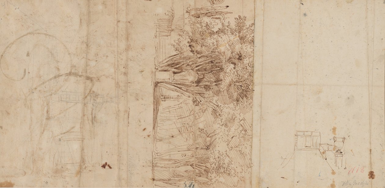Trädgårdarna i Villa Medici av Gaspar van Wittel