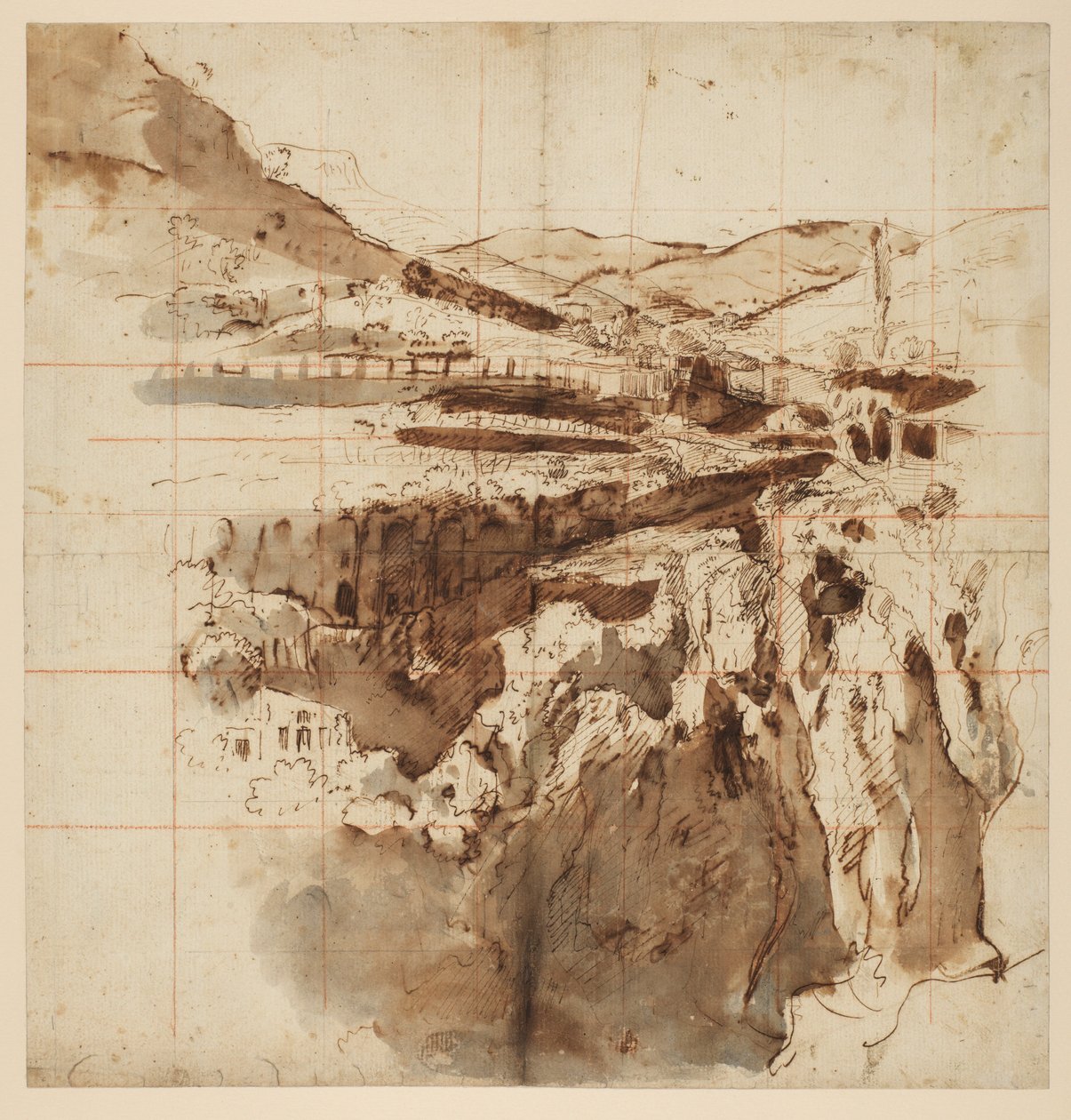 Utsikt över Tivoli, 1700-10 av Gaspar van Wittel