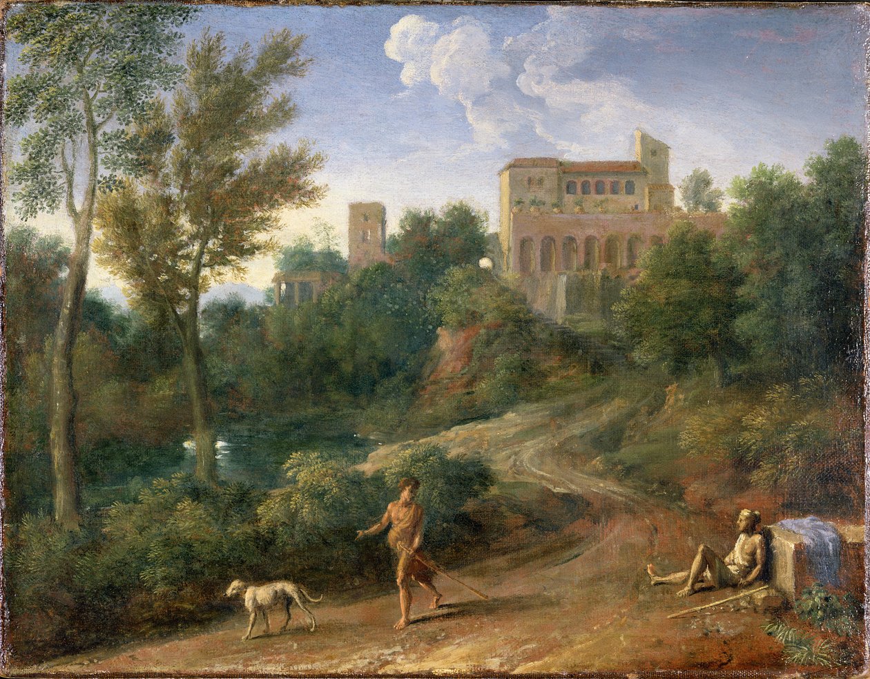 Klassiskt landskap med figurer, c.1672-5 av Gaspard Poussin Dughet