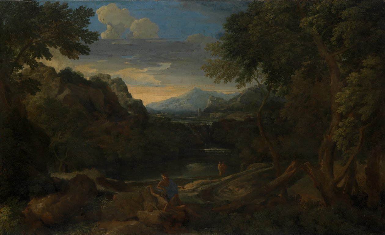 Imaginärt landskap. av Gaspard Dughet
