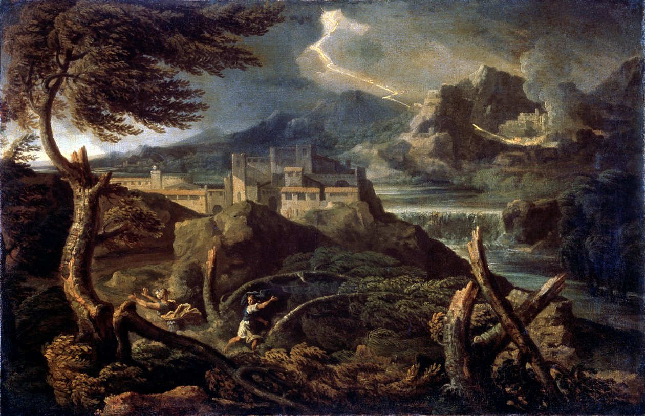 Landskap med blixt, 1660-tal av Gaspard Dughet