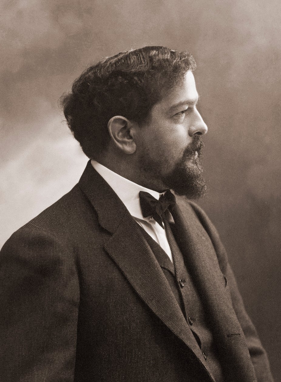 Fransk kompositör (1862-1918) Claude Debussy - Porträtt av den franske kompositören Claude Debussy (1862-1918) 1908 - foto Nadar. av Gaspard Felix Tournachon Nadar