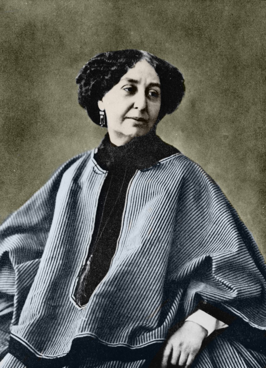 George Sand (Aurore Dupin, Baronne Dudevant) (1804-1876), fransk författare, fotograferad av Nadar omkring 1865. av Gaspard Felix Tournachon Nadar