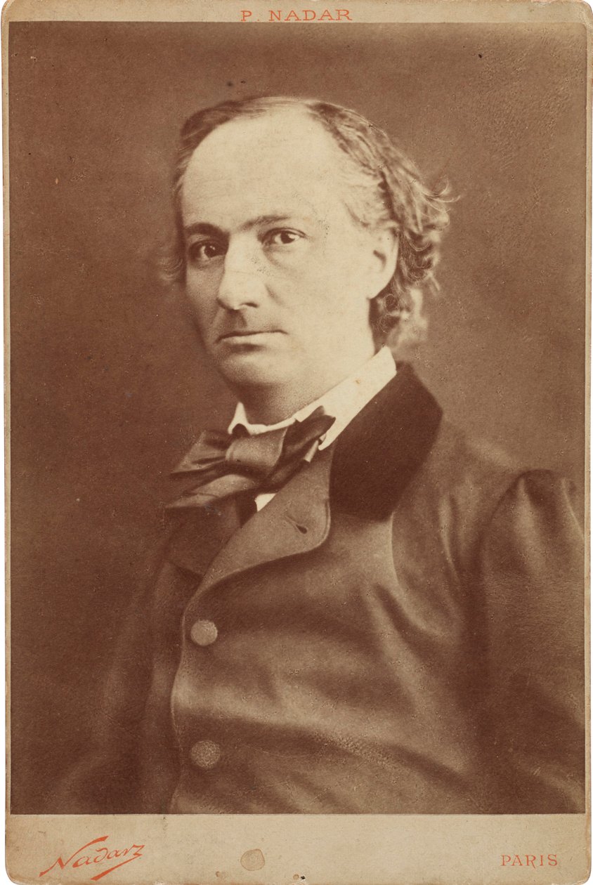 Porträtt av Charles Baudelaire 1821-1867, ca 1855. av Gaspard Félix Nadar