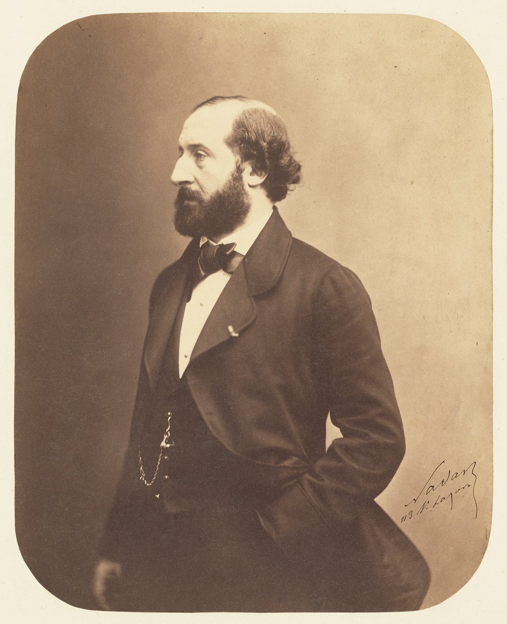 Porträtt av Emile Augier 1820-1889, 1857. av Gaspard Félix Nadar