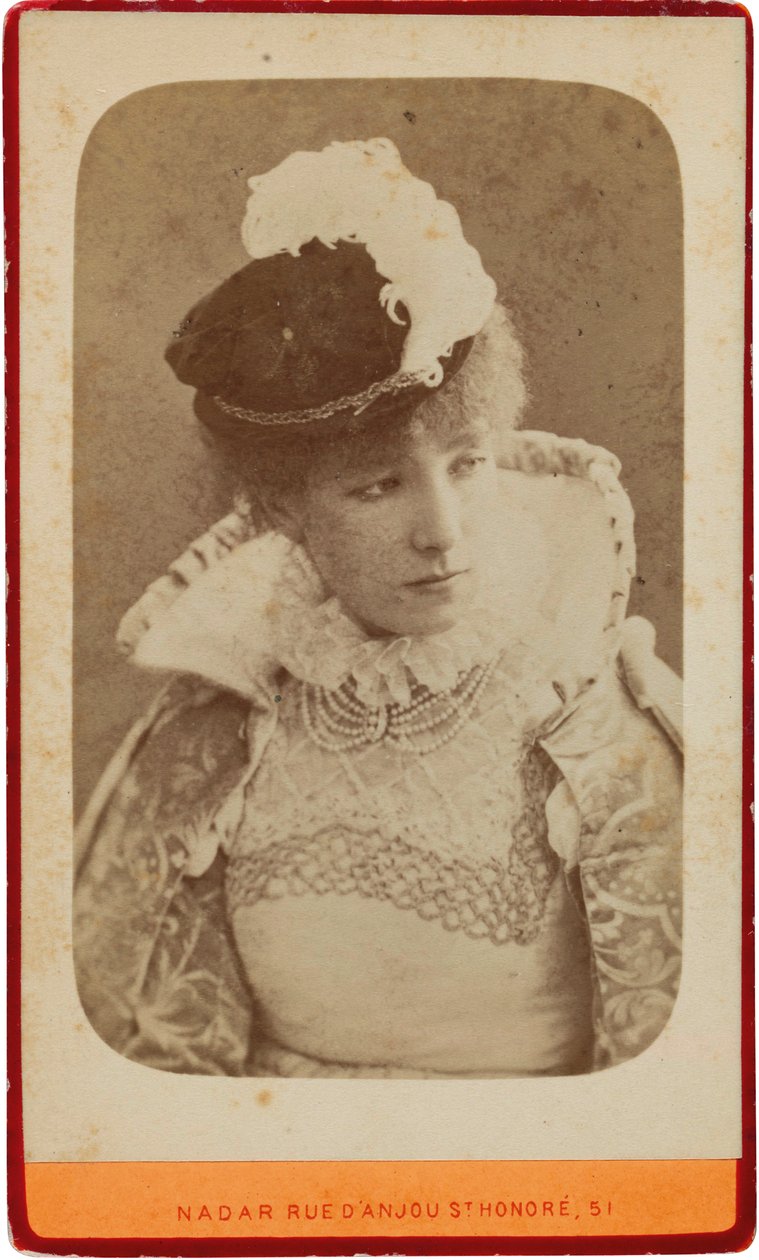 Porträtt av Sarah Bernhardt 1844-1923, ca 1865. av Gaspard Félix Nadar