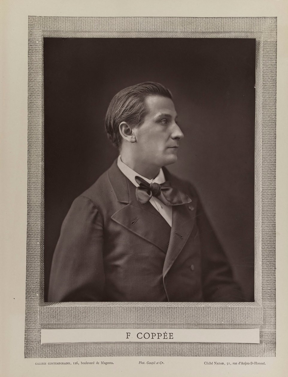 Porträtt av poeten François Coppée 1842-1908, ca. 1875. av Gaspard Félix Nadar