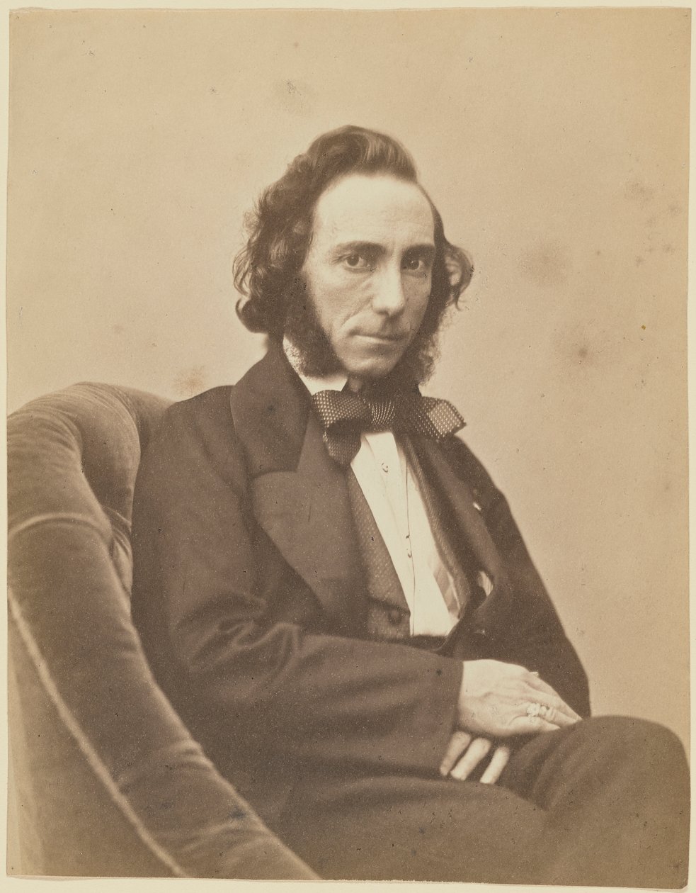 Porträtt av violinisten och kompositören Ernesto Camillo Sivori 1815-1894, 1854-1855. av Gaspard Félix Nadar
