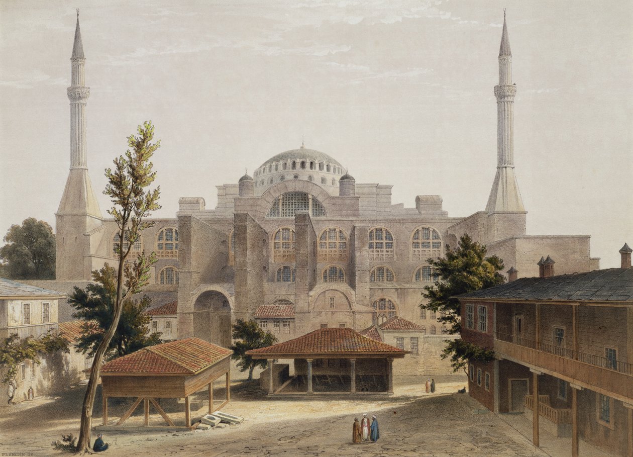 Hagia Sofia, Konstantinopel, pub. 1852 av Gaspard Fossati