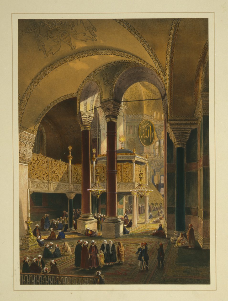 Det kejserliga galleriet i Ayasofya-moskén, tidigare Hagia Sofia-kyrkan av Gaspard Fossati