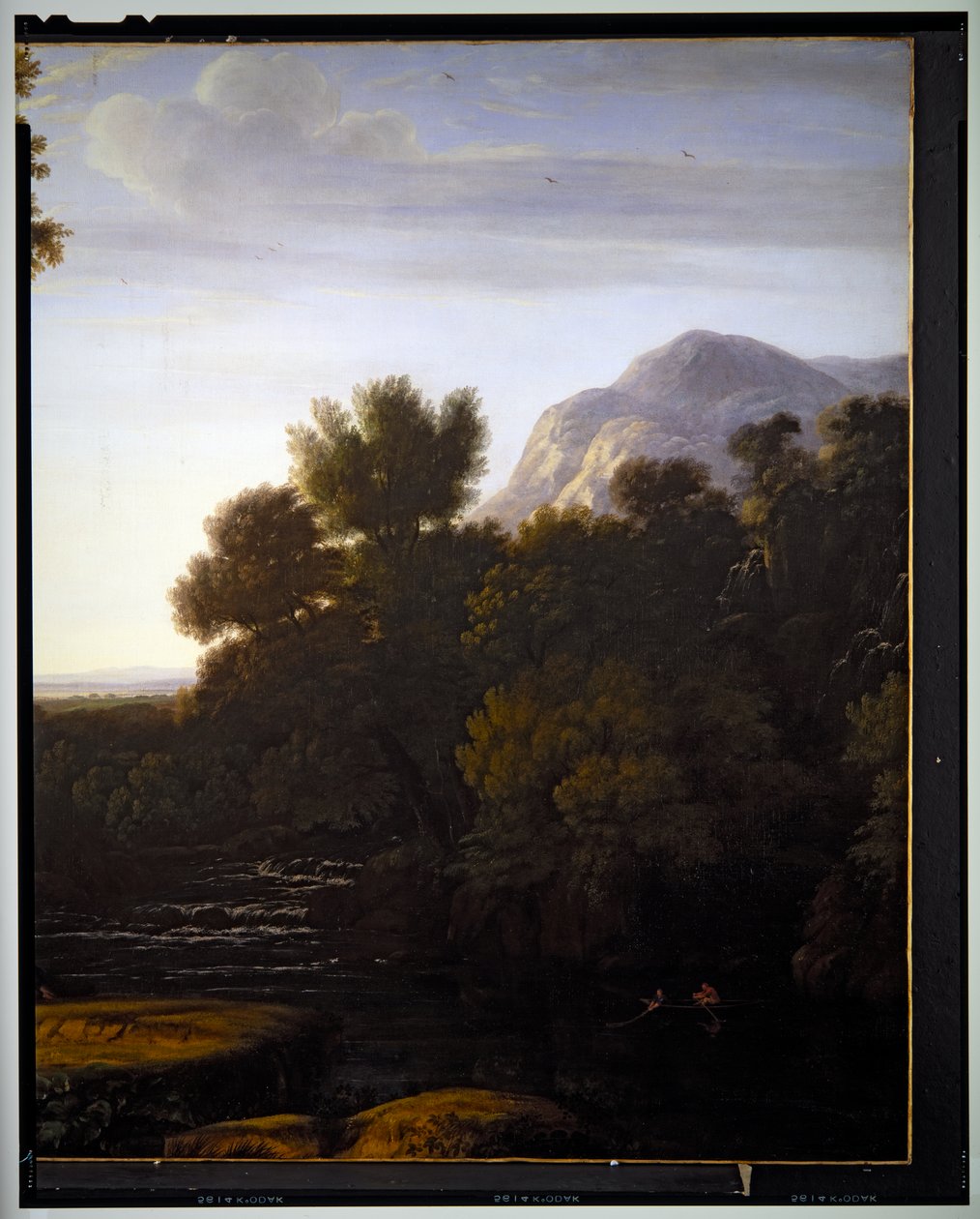 Italian Landscape, detalj, odaterad av Gaspard Poussin Dughet