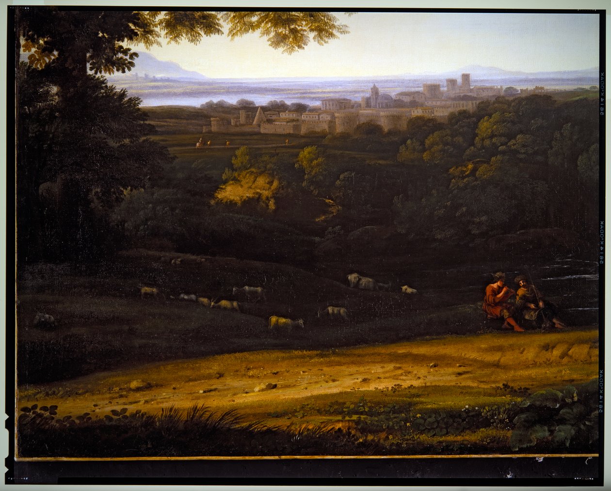 Italienskt pastoralt landskap, odaterad av Gaspard Poussin Dughet