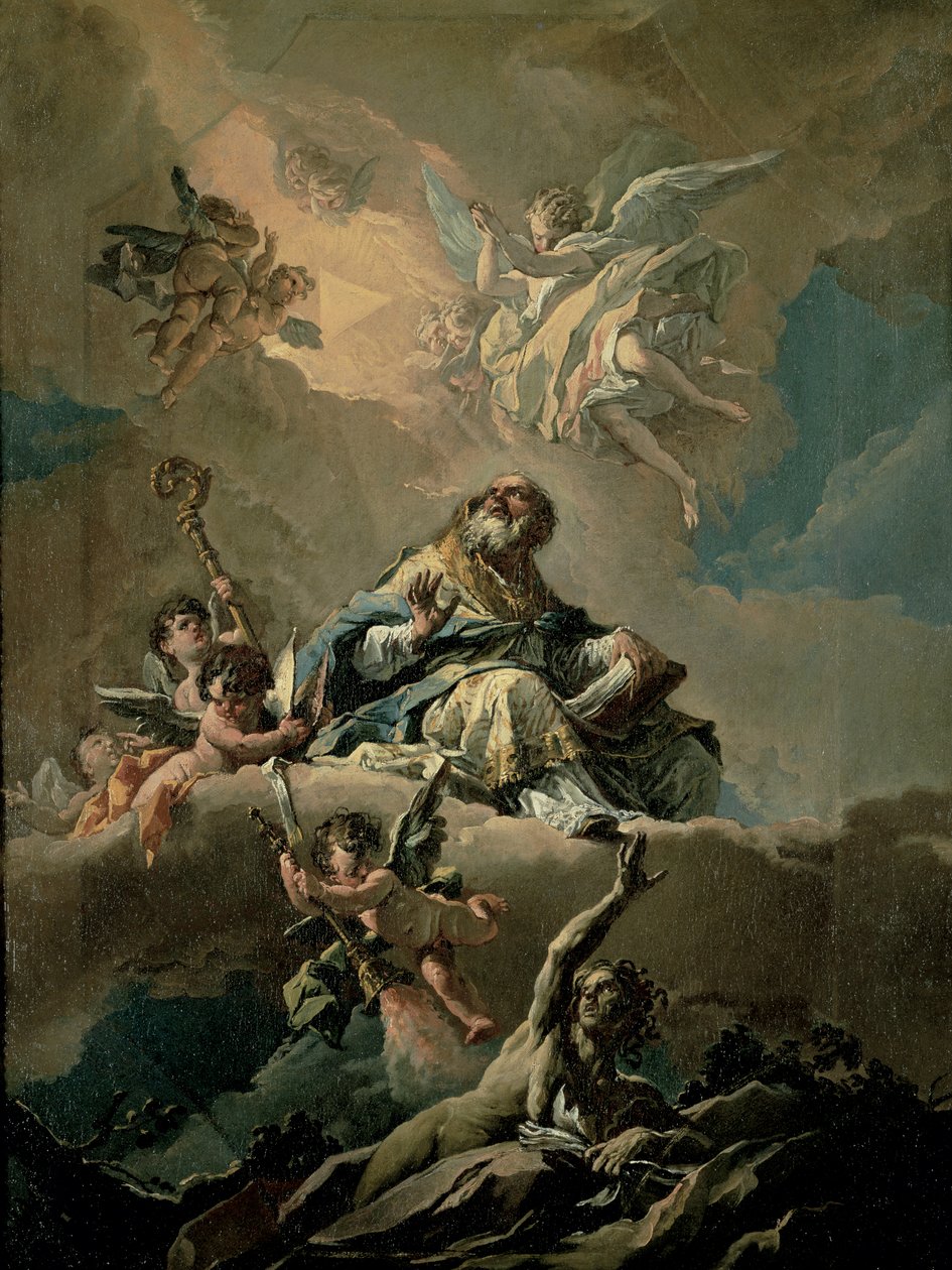 St Ambrosius i ära av Gasparo Diziani