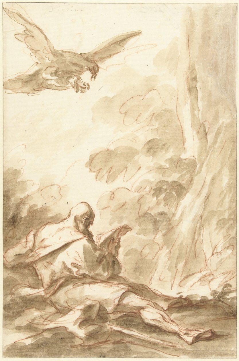 Elia matas av korparna av Gasparo Diziani (attributed to)