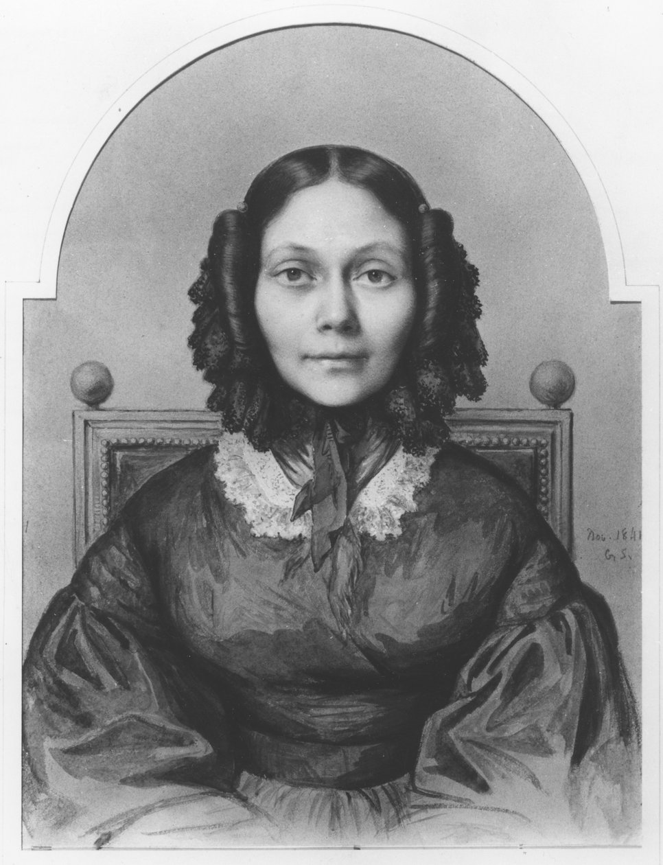 Porträtt av grevinnan de Segur (1799-1874), november 1841 av Louis Gaston de Segur