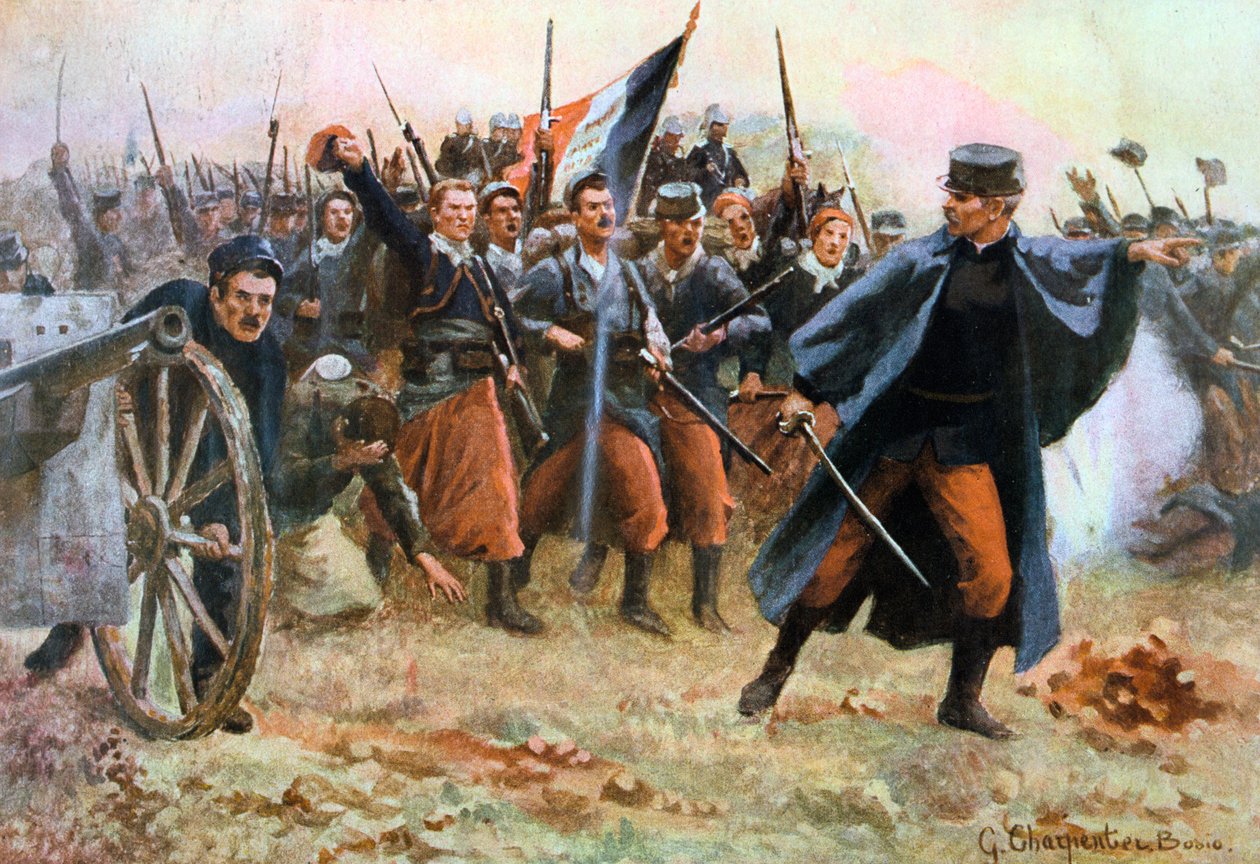 De från 1914: Facing the Barbarians, Frankrike, 1914. av Gaston Charpentier Bosio