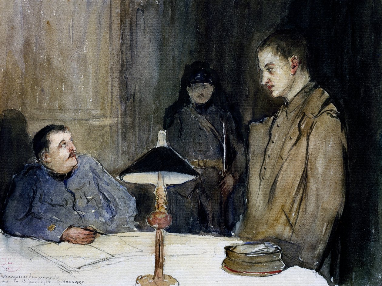 Förhör med tysk fånge av Gaston Hippolyte Boucart