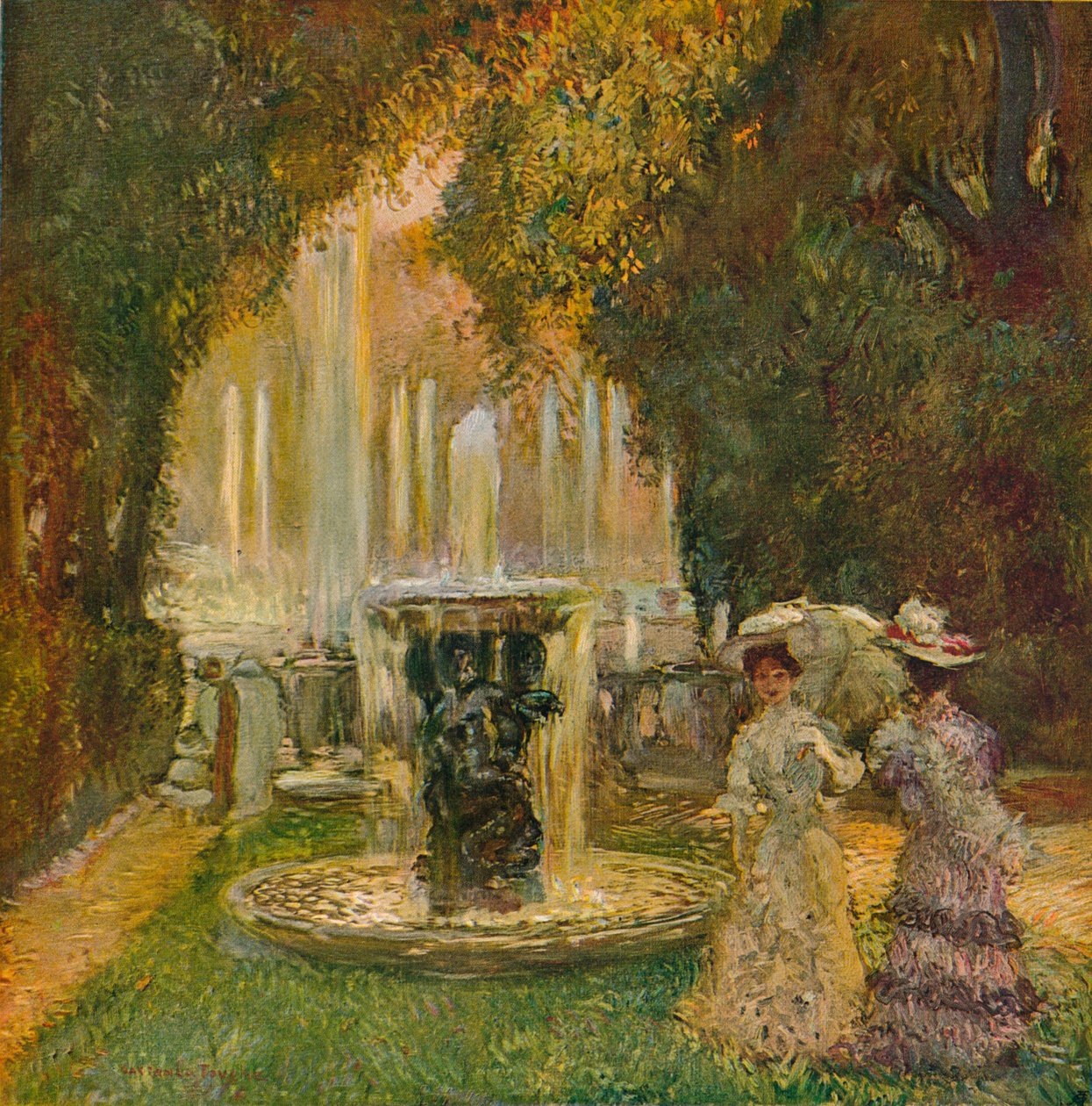 The Fountains Show at Versailles The Alley Of Water, c1908 av Gaston La Touche