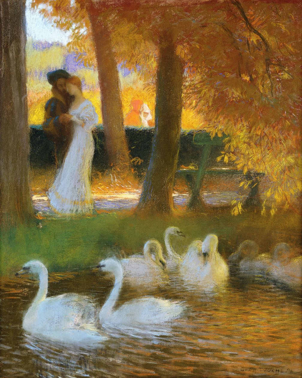 Älskare och svanar; Höstvandringen; Älskarna och svanarna; Höstvandringen, 1896 av Gaston de Latouche