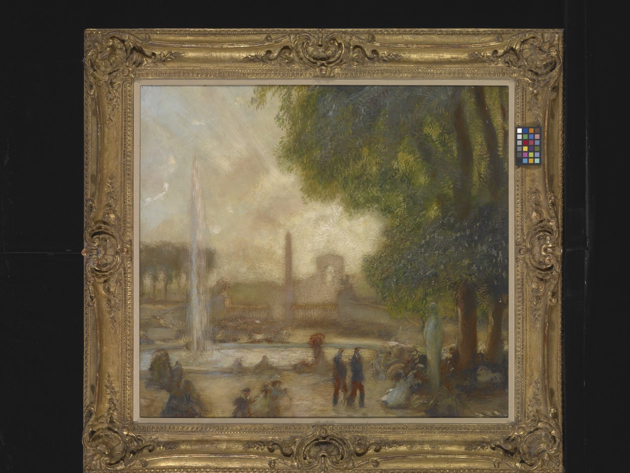 The Pool At Tuileries (olja på duk) av Gaston de Latouche