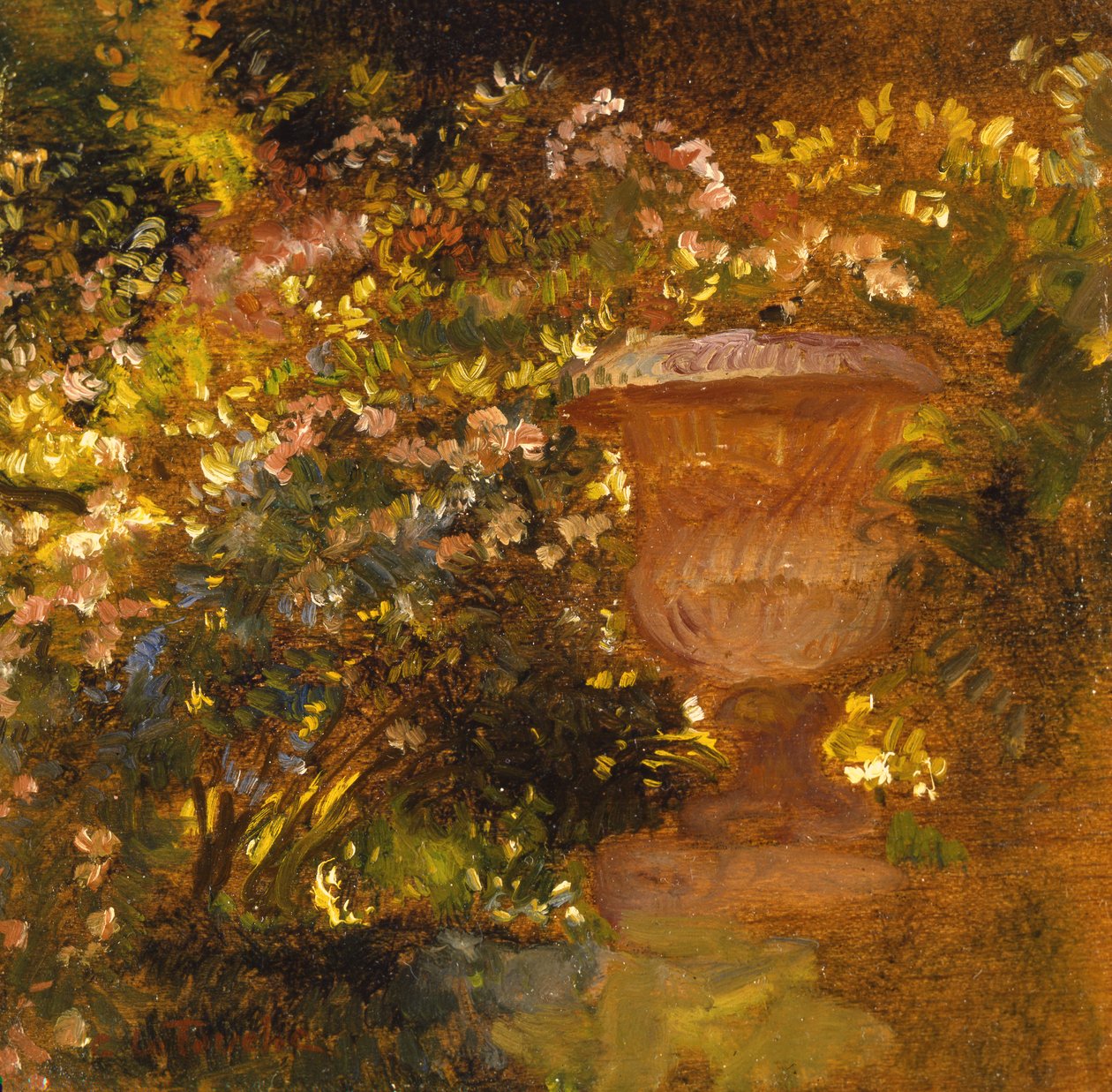 Trädgårdsscen av Gaston de la Touche