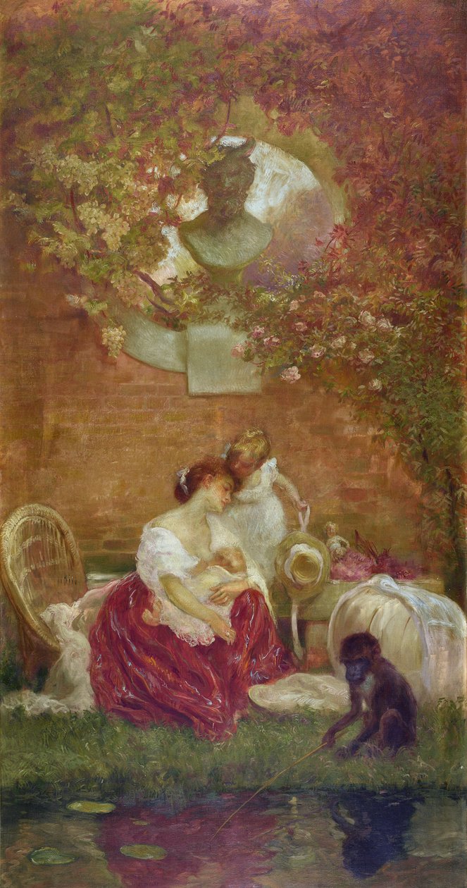 Mother Love (målning) av Gaston de la Touche