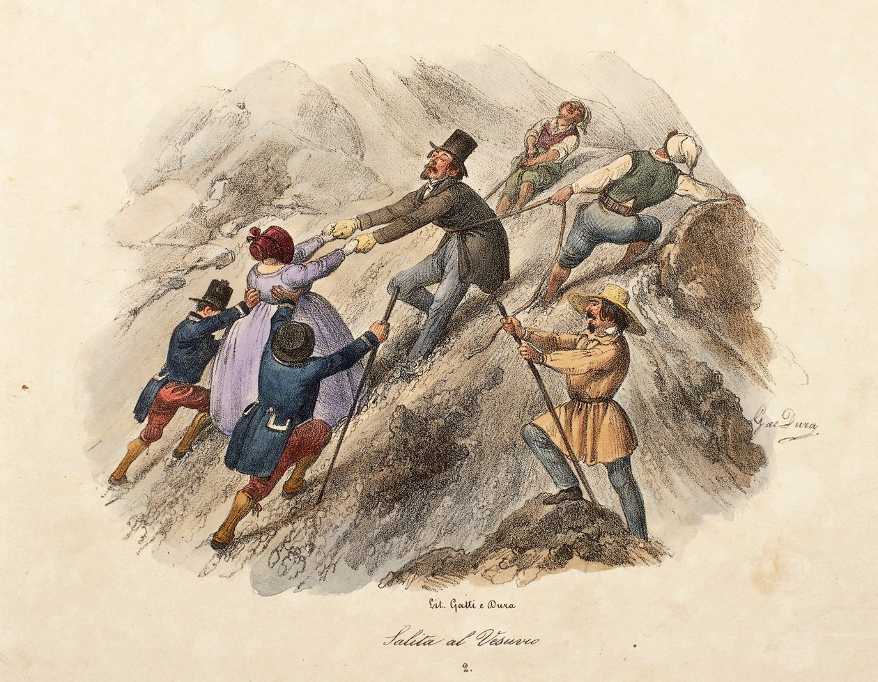 Klättringen till Vesuvius av Gatti and Dura