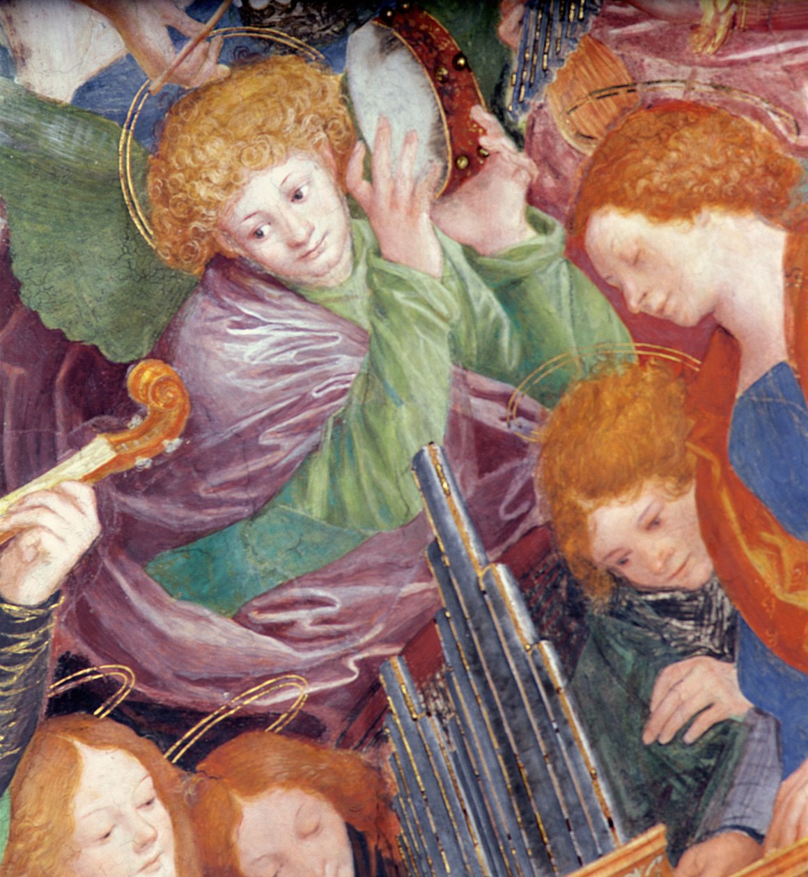 Änglarnas konsert, 1534-36 (detalj) (se 175762) av Gaudenzio Ferrari