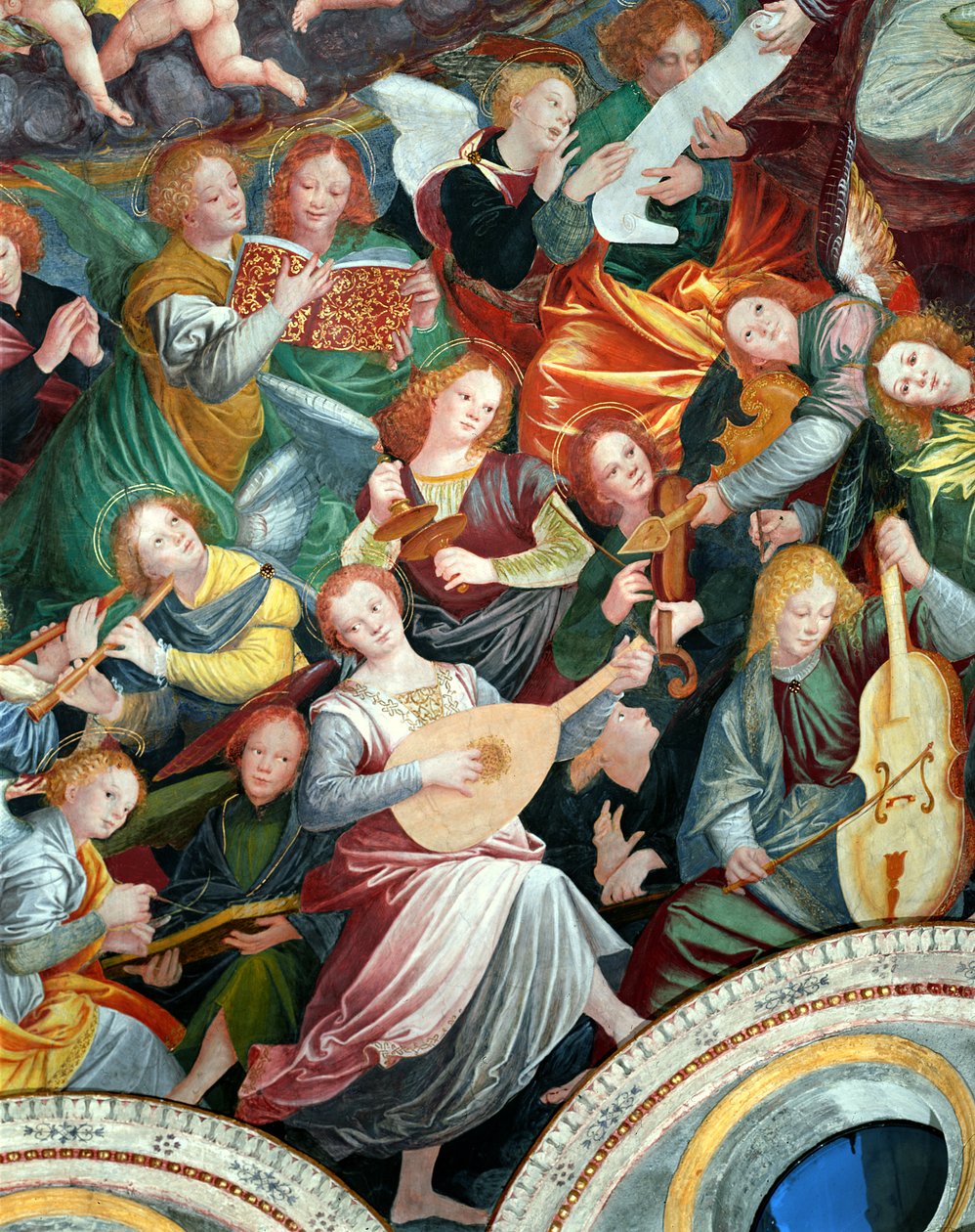 Änglarnas konsert, 1534-36 (detalj) (se 175762) av Gaudenzio Ferrari
