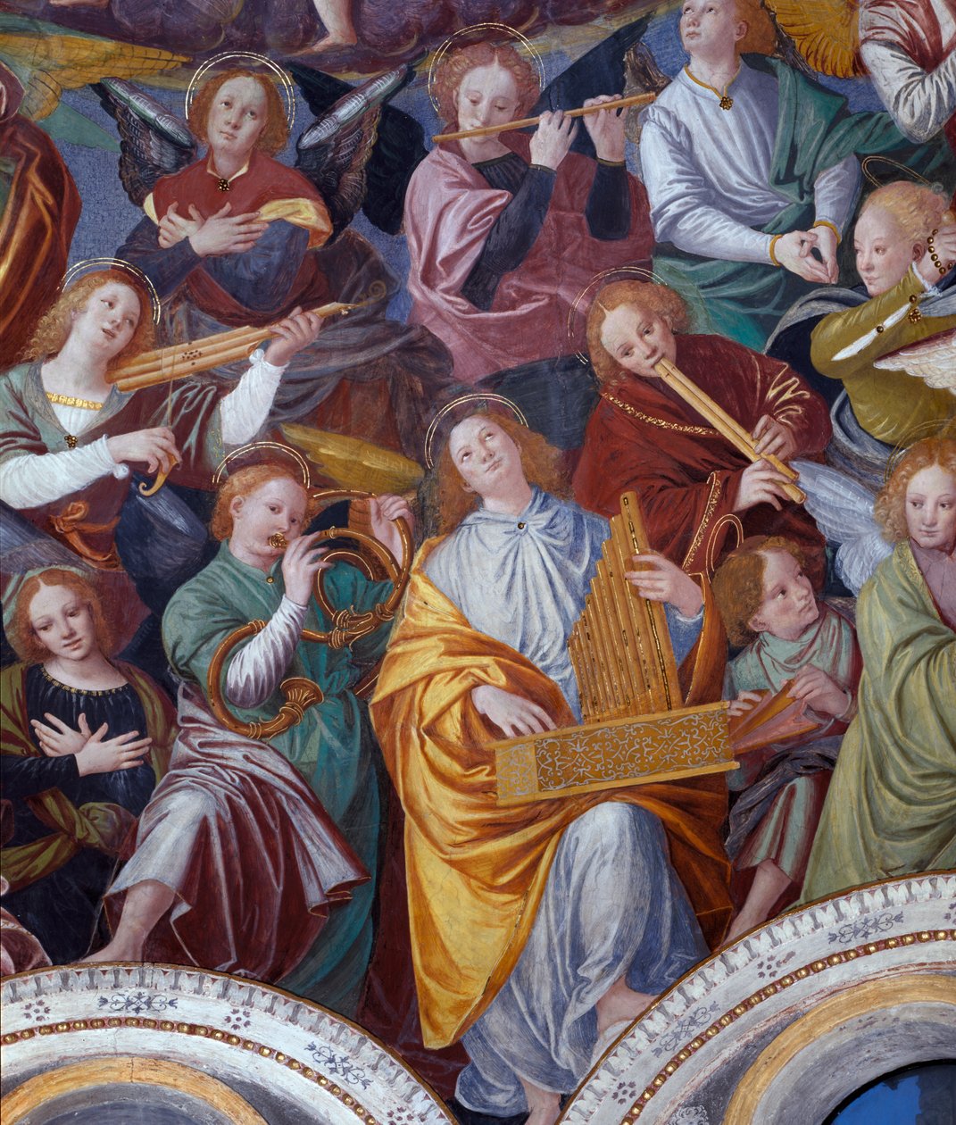 Änglarnas konsert, 1534-36 (detalj) (se 175762) av Gaudenzio Ferrari