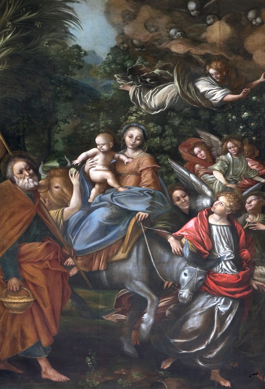 Flyg till Egypten, ca 1525 av Gaudenzio Ferrari