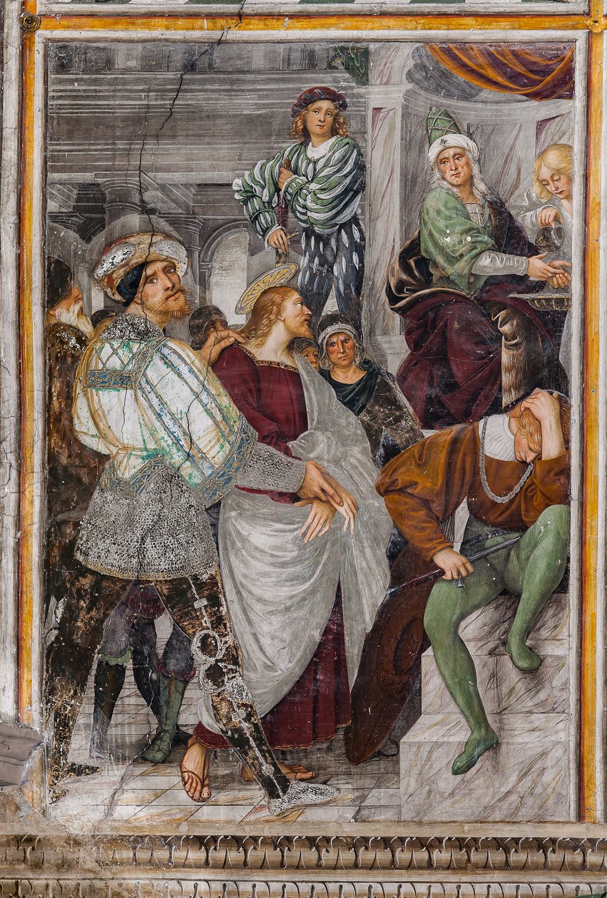 Jesus före Pilato, detalj av "The life and the Passion of Christ" av Gaudenzio Ferrari
