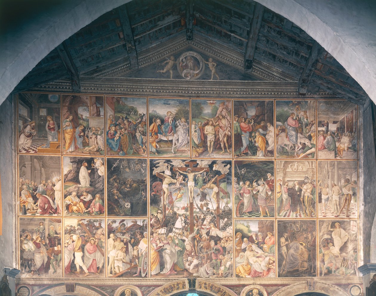 Life and Passion of Christ, fresk av Gaudenzio Ferrari (1475-1546) 1513 av Gaudenzio Ferrari