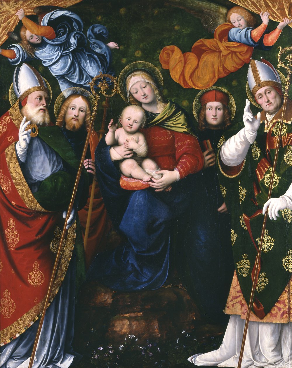 Madonna, barn och heliga, 1516 (panel) av Gaudenzio Ferrari