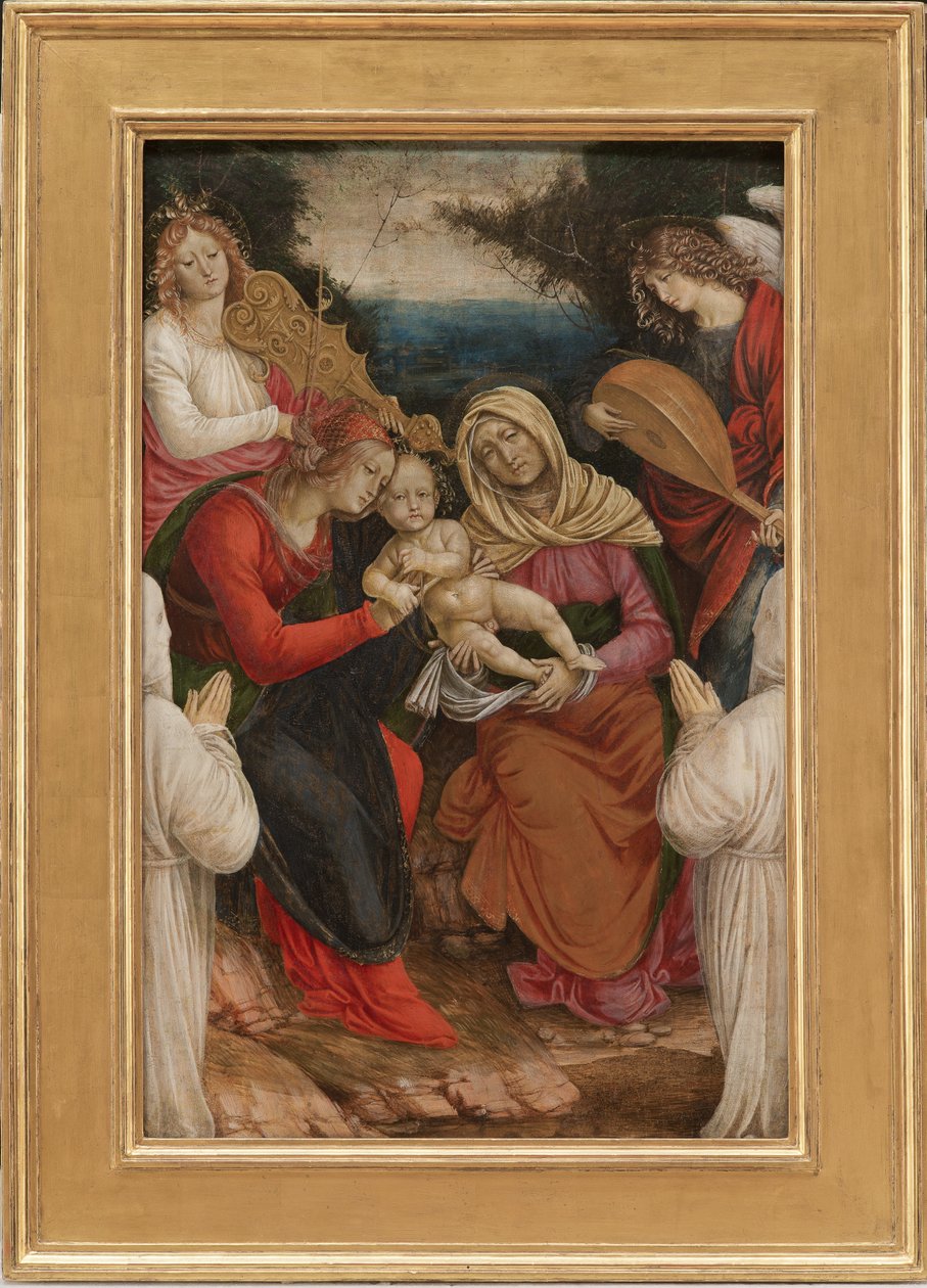 Madonna och barn, St Anne och donatorer, 1508-09 av Gaudenzio Ferrari