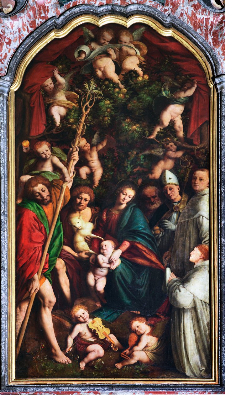 Madonna med heliga eller apelsinernas Madonna av Gaudenzio Ferrari